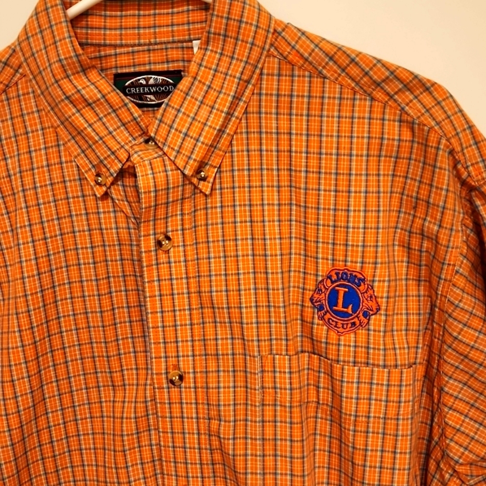 Vintage Lions Club Button Up Shirt.